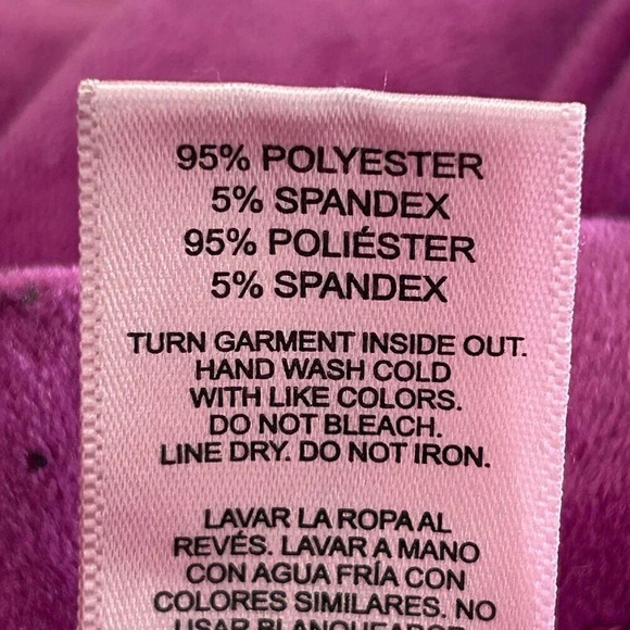 Juicy Couture Vintage Fuchsia Textured Velour Bling Track Pants Size Large - Picture 2 of 8